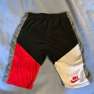 Large Nike shorts black red white